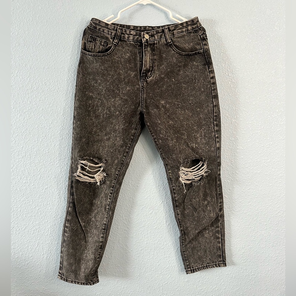 Black Distressed Jeans
